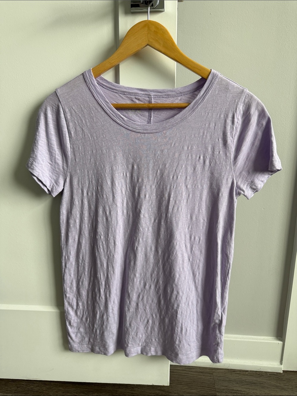 J Crew Women's Short Sleeve Crewneck Tee in Light Lavender